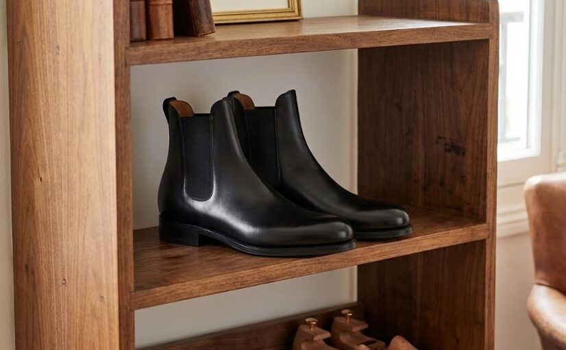 705チェルシーブーツの美しい曲線とホールド感