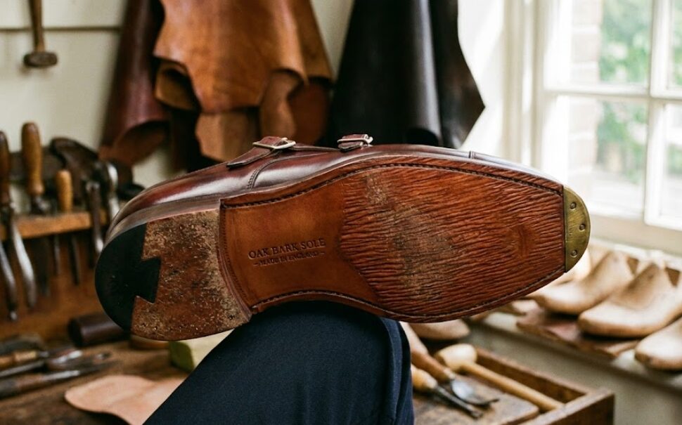 アウトソールの仕上げに見る高級靴ならではの意匠