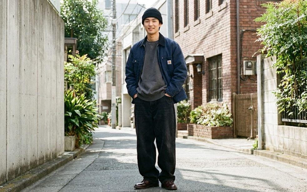 デニムやジーンズと合わせる王道のアメカジスタイル