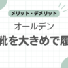 オールデン大きく履く記事のアイキャッチ