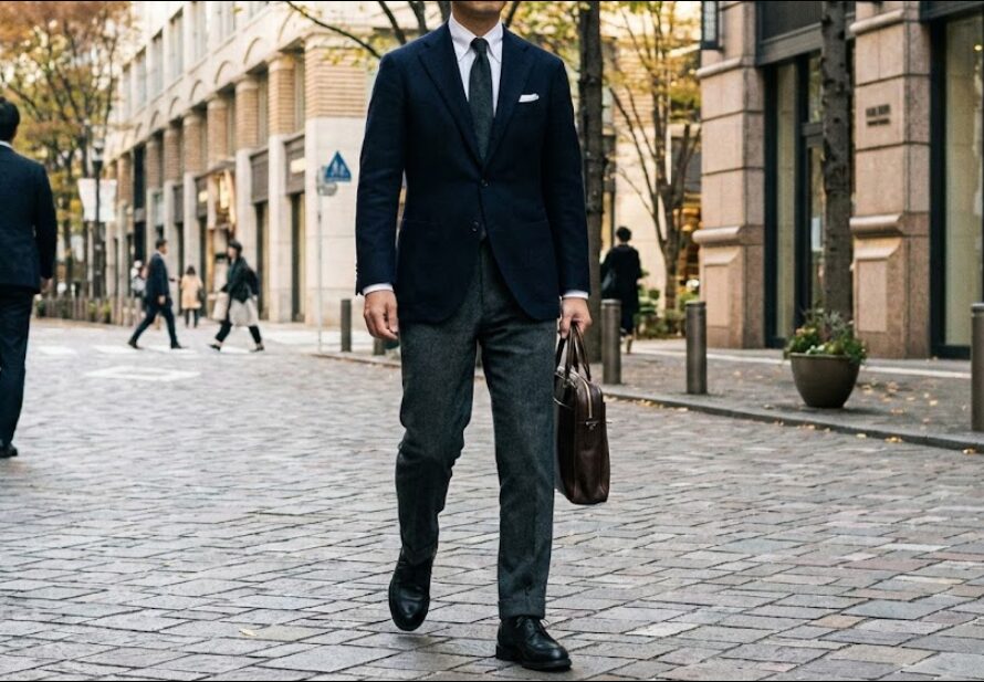 スーツに合わせるシャンボードのビジネスでの活用術