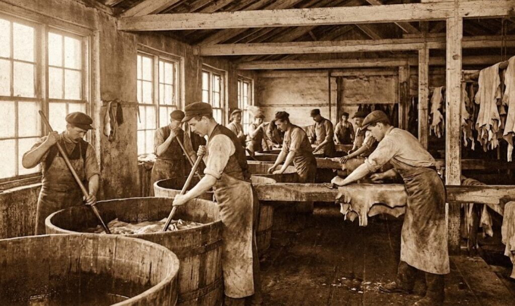 自社タンナーのバスタンが生む極厚レザー