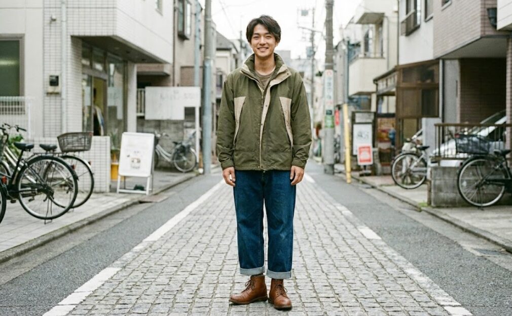 デニムやワイドパンツを合わせた現代的なコーデ術