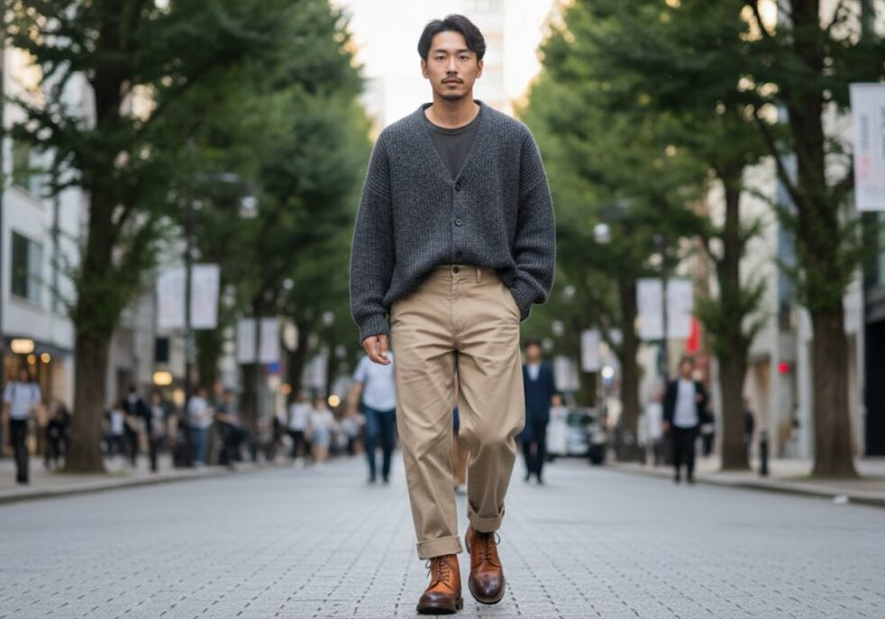 チノパンやホワイトボトムスで作る英国トラッドスタイル
