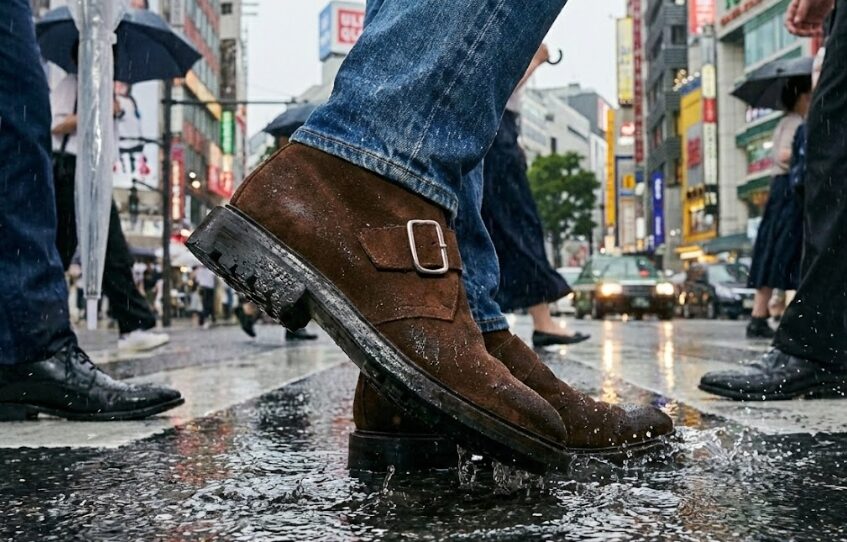 スエード素材の展開