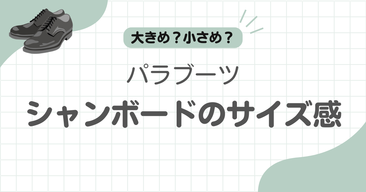 パラブーツシャンボードサイズ感記事のアイキャッチ