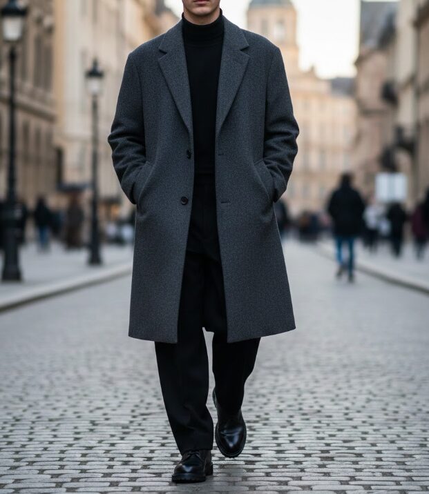 ぽってりしたシルエットとワイドパンツの相性