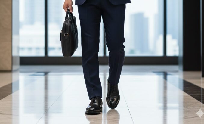 ビジネスでも履ける自社製ラバーソールの魅力