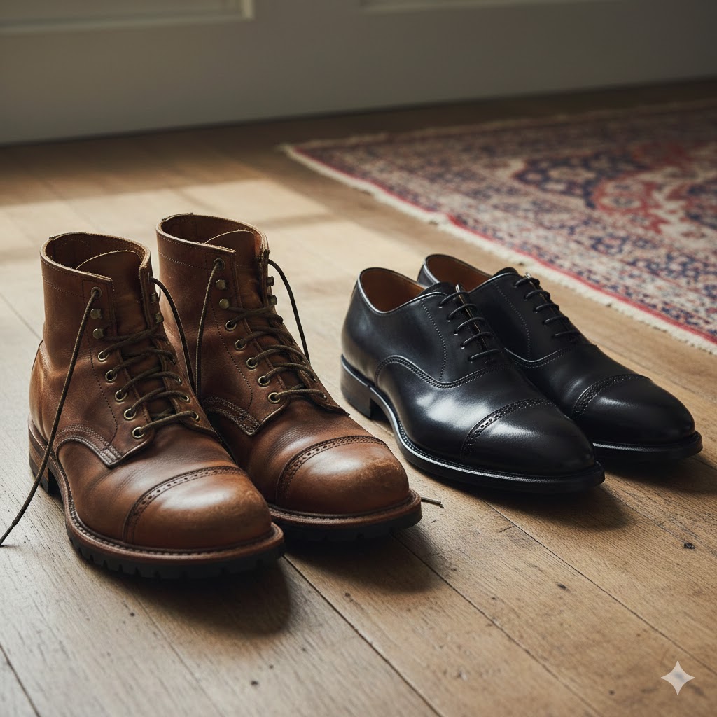 なぜブーツは革靴と比べてタフなのか：構造と製法の違い