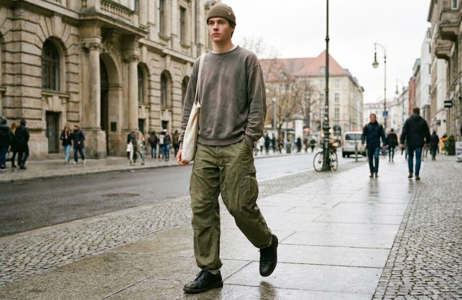 軍パンやカーゴパンツで無骨に仕上げる