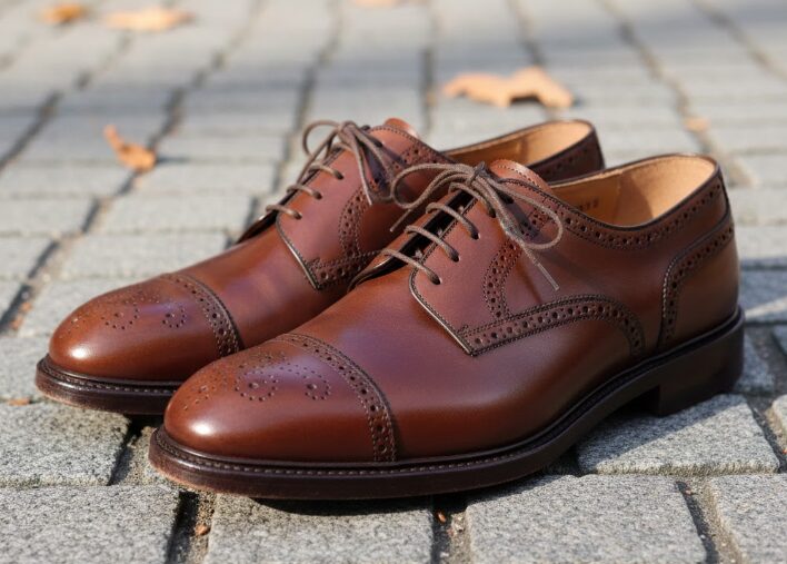 2026年の基準は誠実さを演出するラウンドトゥの革靴