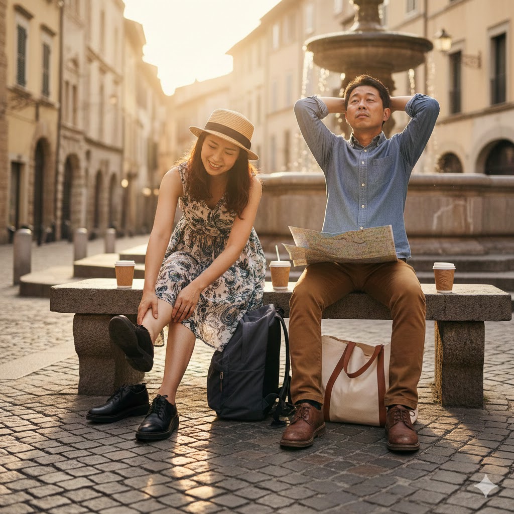 旅行で革靴を履くと疲れる原因と解決策