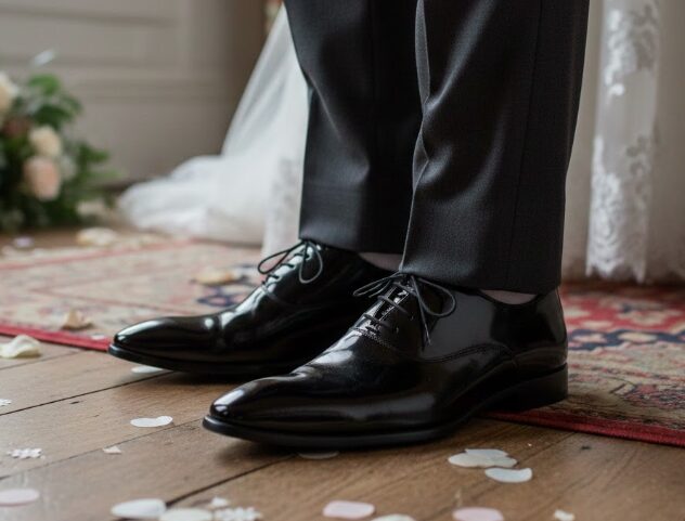 結婚式の華やかな場に合うイタリア製の革靴