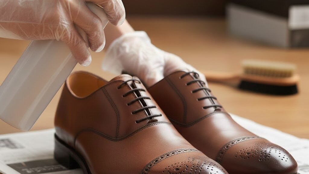 革靴の防水スプレーでまだらができた原因とは