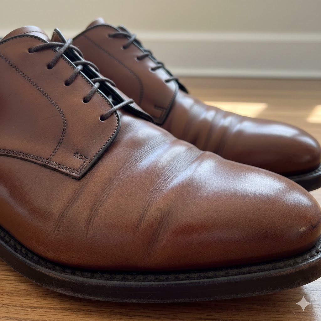 革靴のひび割れとシワの違いを見分けるポイント