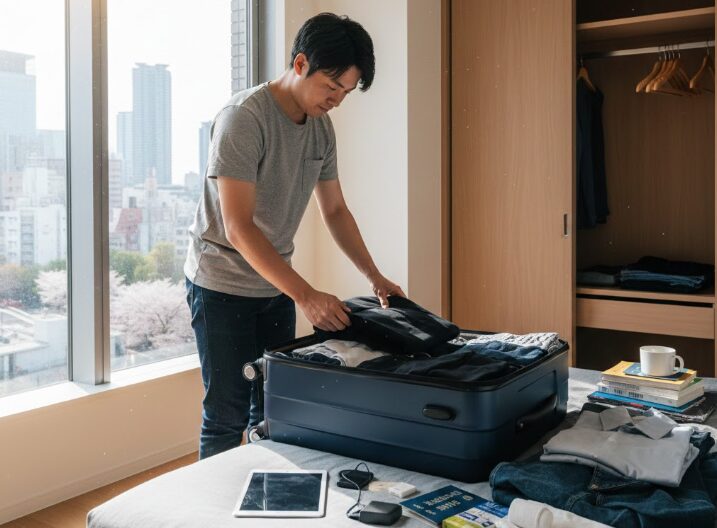 スーツケースでの革靴の入れ方と100均グッズの活用