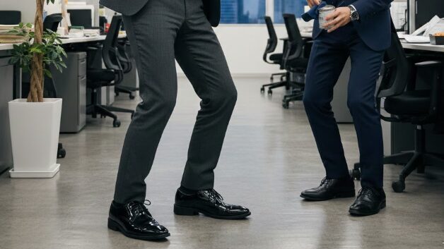 ビジネスシューズの鏡面磨きが嫌味に見える失敗例