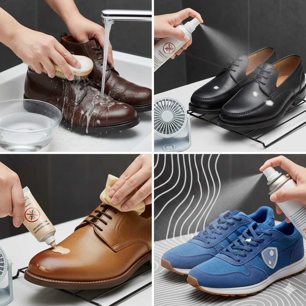 革靴の白い線を消し去る具体的な手入れの手順