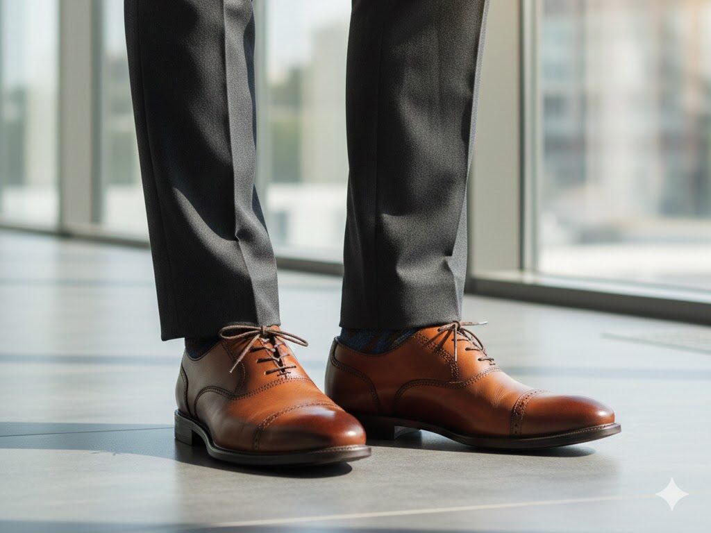 黒スーツと革靴を茶色にするのはマナー違反？