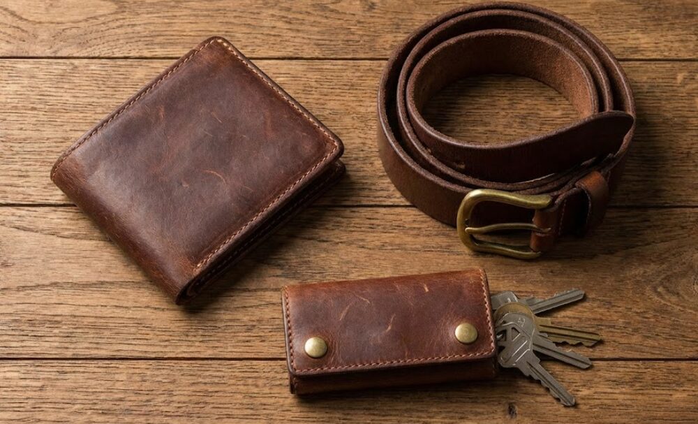 財布やベルトなどの小物類での使用も